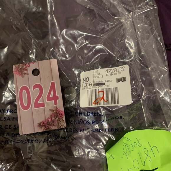 NWT Lands' End Women's Down Winter Coat Purple Size 1X (16w-18w) NEW - Picture 11 of 11